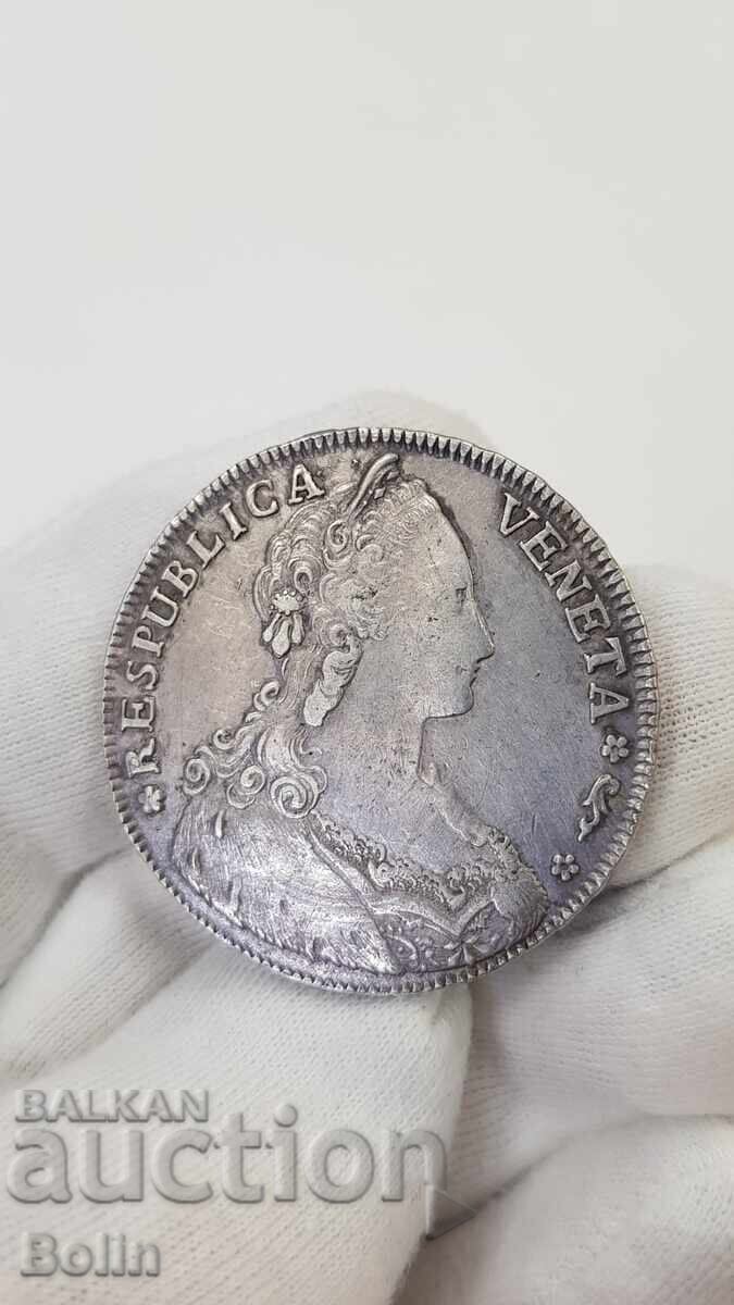 Licitație Monedă rară de argint Taler Veneția Italia 1795 Licitație Monedă rară de argint Taler Veneția Italia 1795