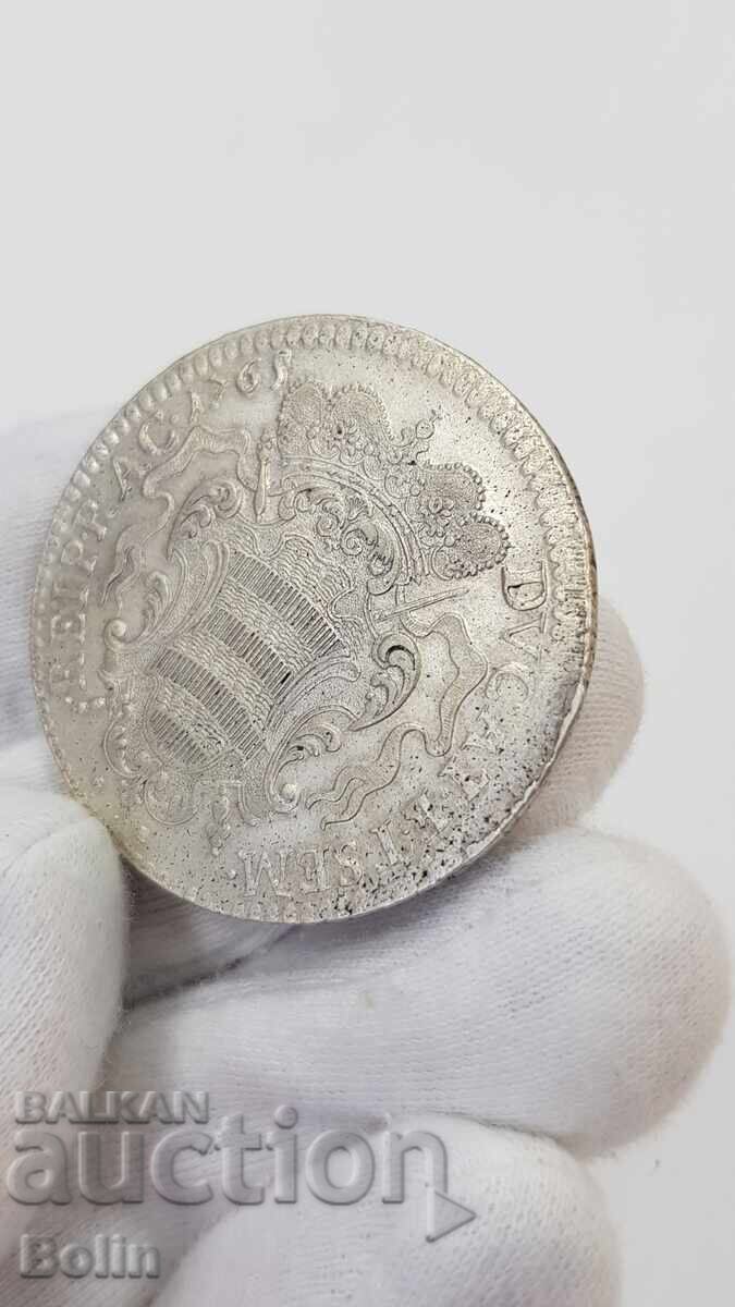 Σπάνιο ασημένιο νόμισμα Τάλερο Ραγκούζα Κροατία 1765 - 7