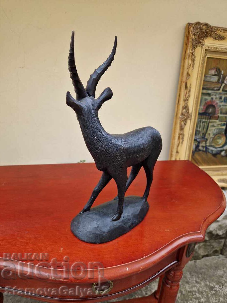 Pair of great antique collectible wooden figures - 6