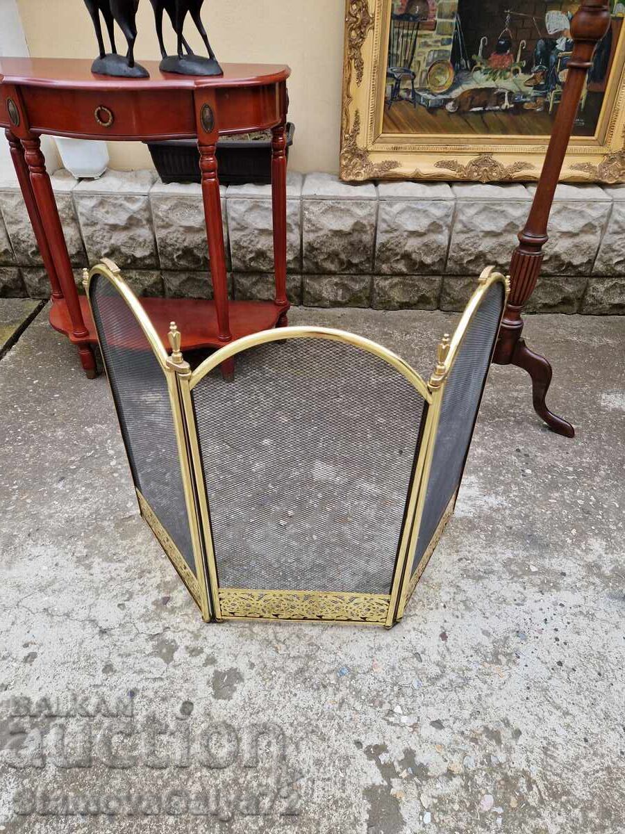 Antique English fireplace grate - 5