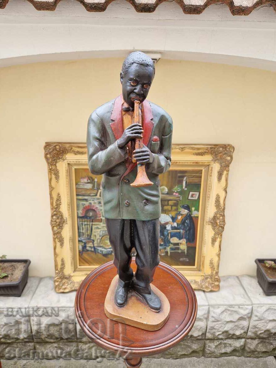 Δημοπρασία Υπέροχο αντίκα ολλανδικό ειδώλιο φιγούρα μουσικού