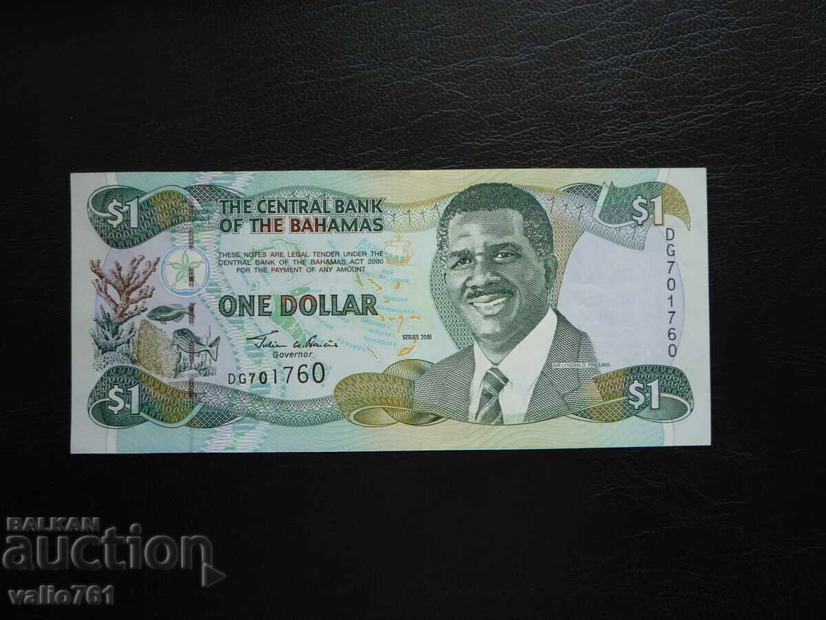 BAHAMAS ISLANDS BAHAMAS 1 DOLLAR 2001 NEW UNC