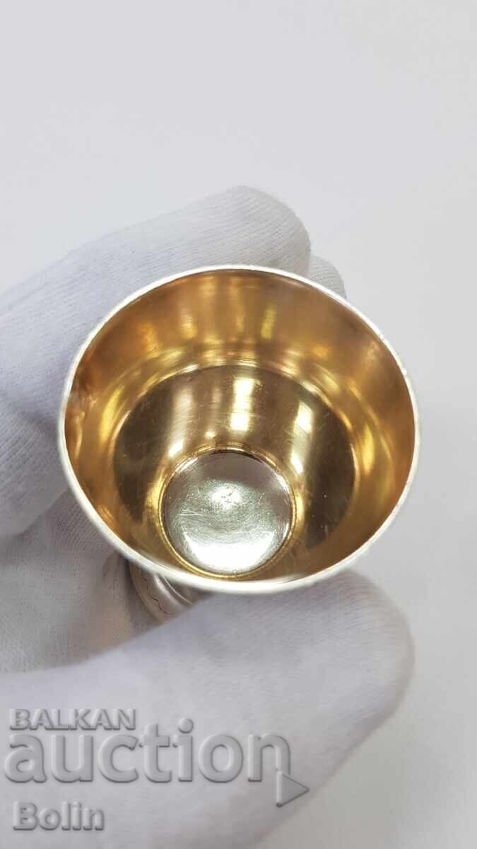 Rare silver cup, gilded glass 19th century France with price € 180.00 | 352.05 BGN