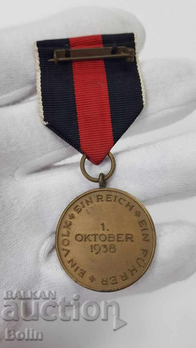 Колекционен бронзов медал Трети райх - Германия 1938 г. с цена 140.00 лв. | € 71.58