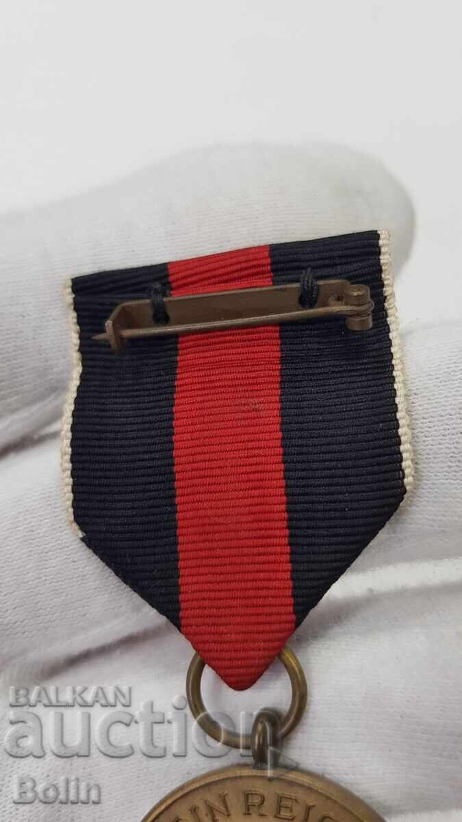 Колекционен бронзов медал Трети райх - Германия 1938 г. - 6