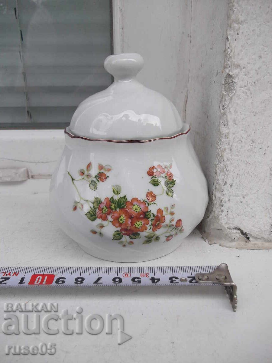 Bulgarian porcelain sugar bowl from the socialist era