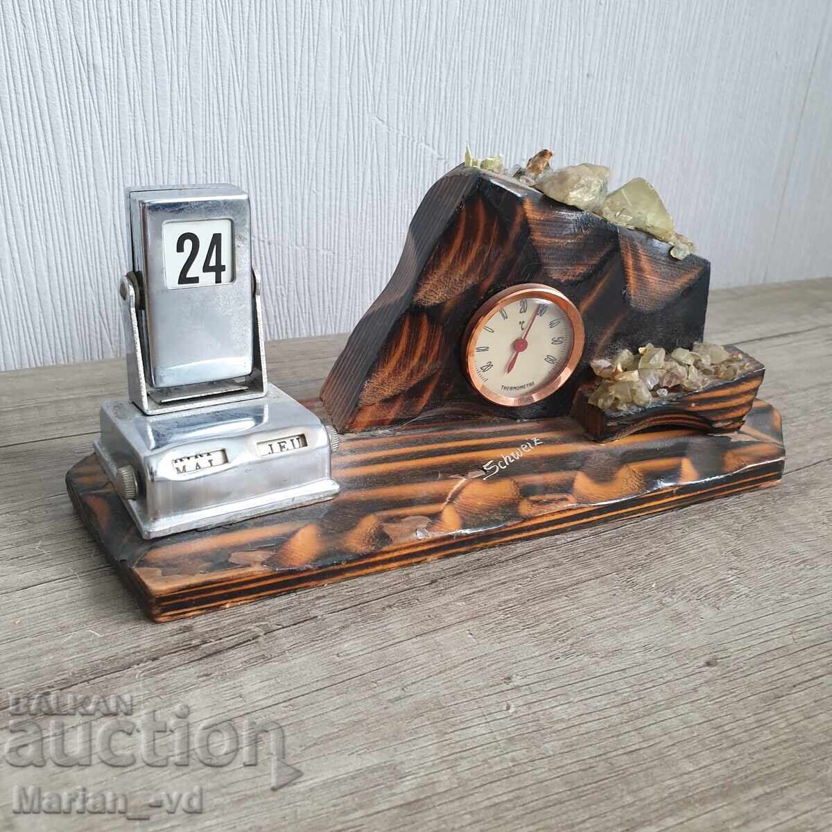 Calendar mecanic vechi și termometru - 5 Calendar mecanic vechi și termometru - 5