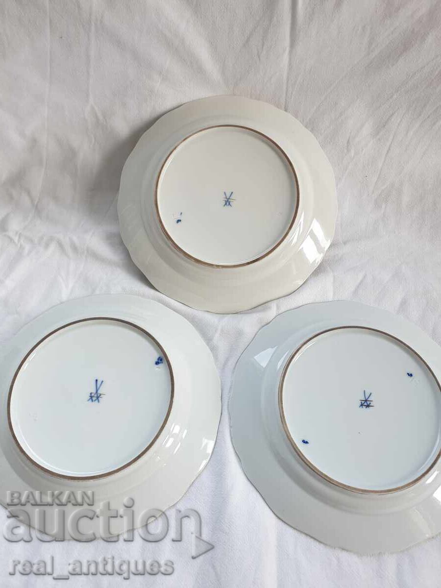 Meissen Porcelain Plates - 5 Meissen Porcelain Plates - 5