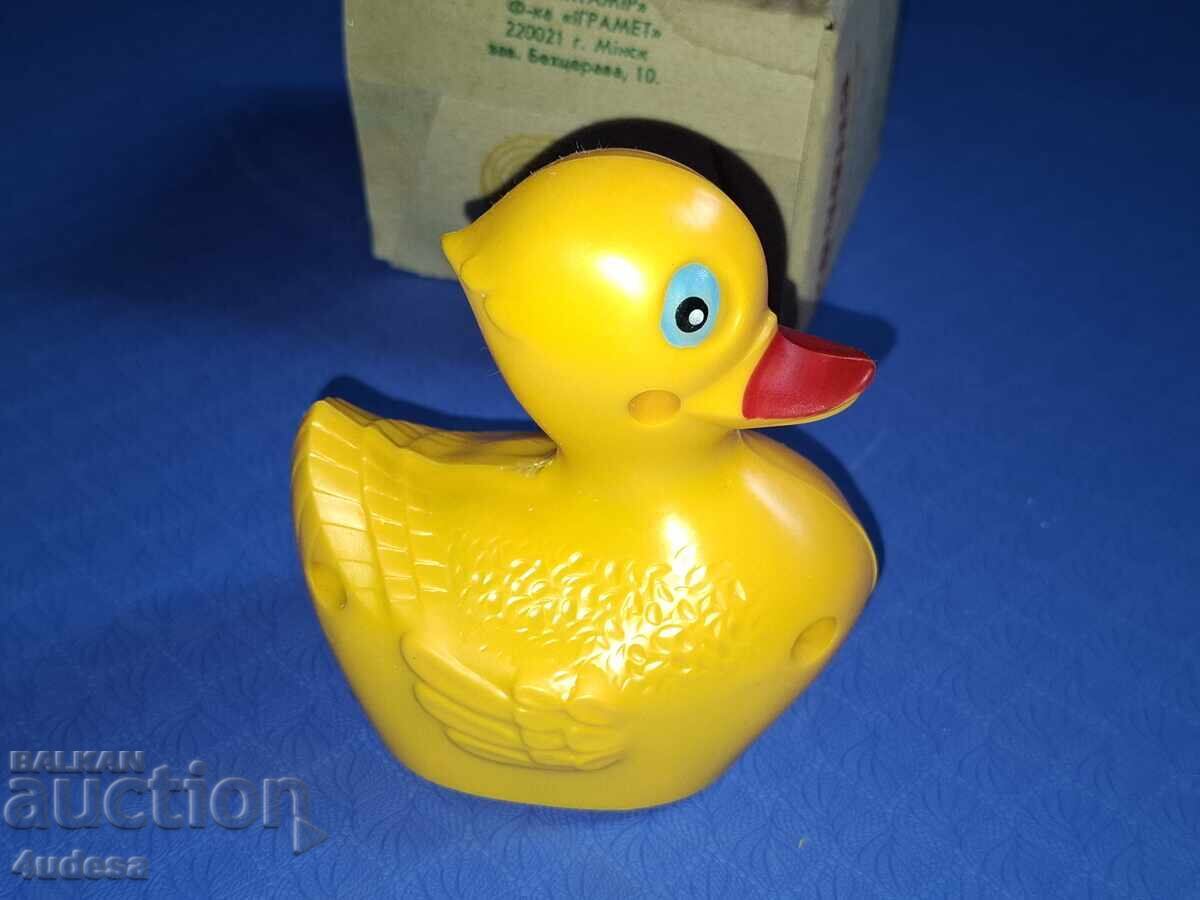 Old Belarusian USSR mechanical plastic toy duck with price 60.00 BGN | € 30.68