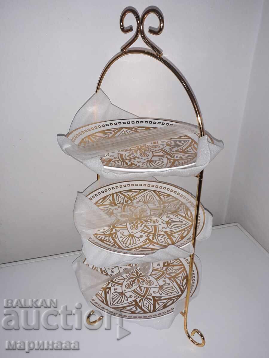 Auction  NEW ARRIVAL 3 LEVELS. PORCELAIN WITH GOLD PLATING