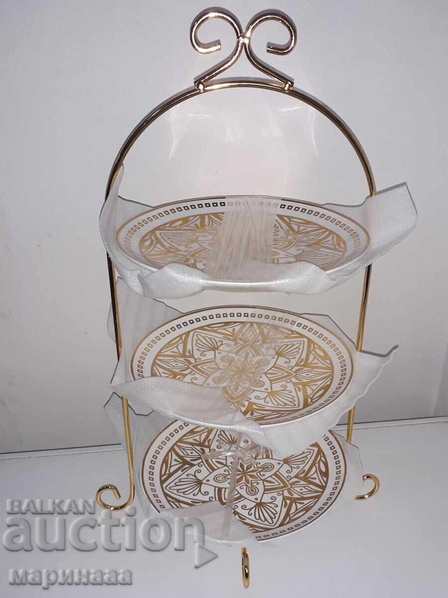 Delivery of NEW ARRIVAL 3 LEVELS. PORCELAIN WITH GOLD PLATING