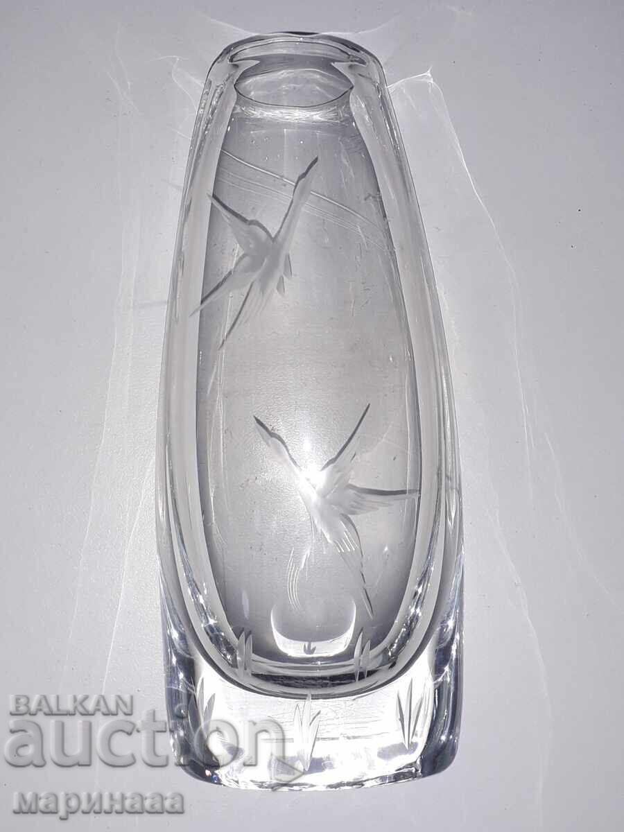 MASSIVE CRYSTAL VASE