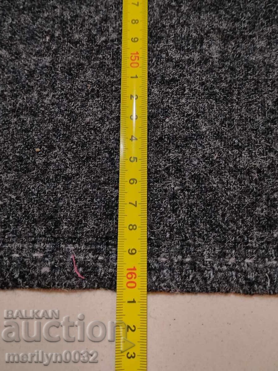 Pânză de lână țesută manual, șiac negru 1.60/1.60 metri - 6