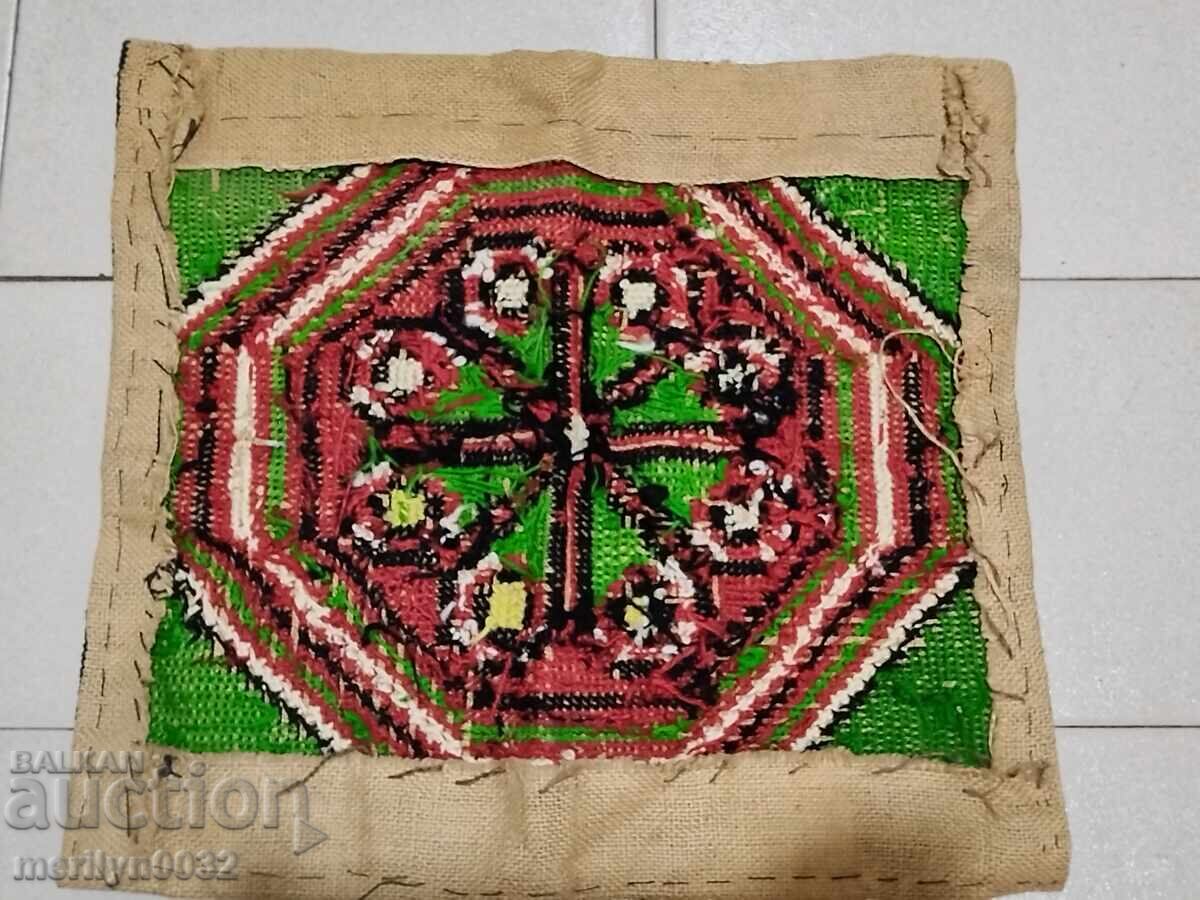 Față de pernă țesută manual, veche - 6
