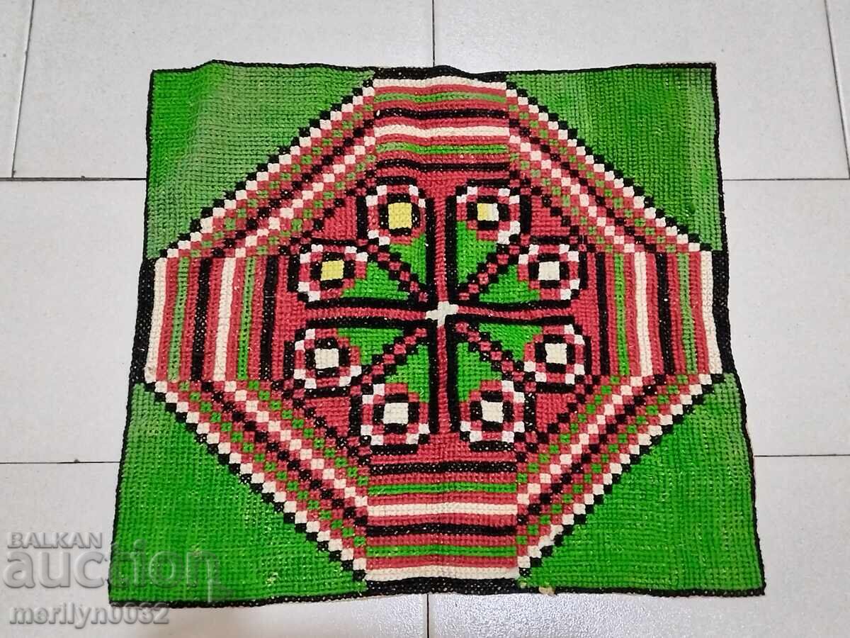 Față de pernă țesută manual, veche