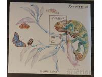Сомалия 2001 Фауна/Хамелеони/Пеперуди Блок 12 € MNH
