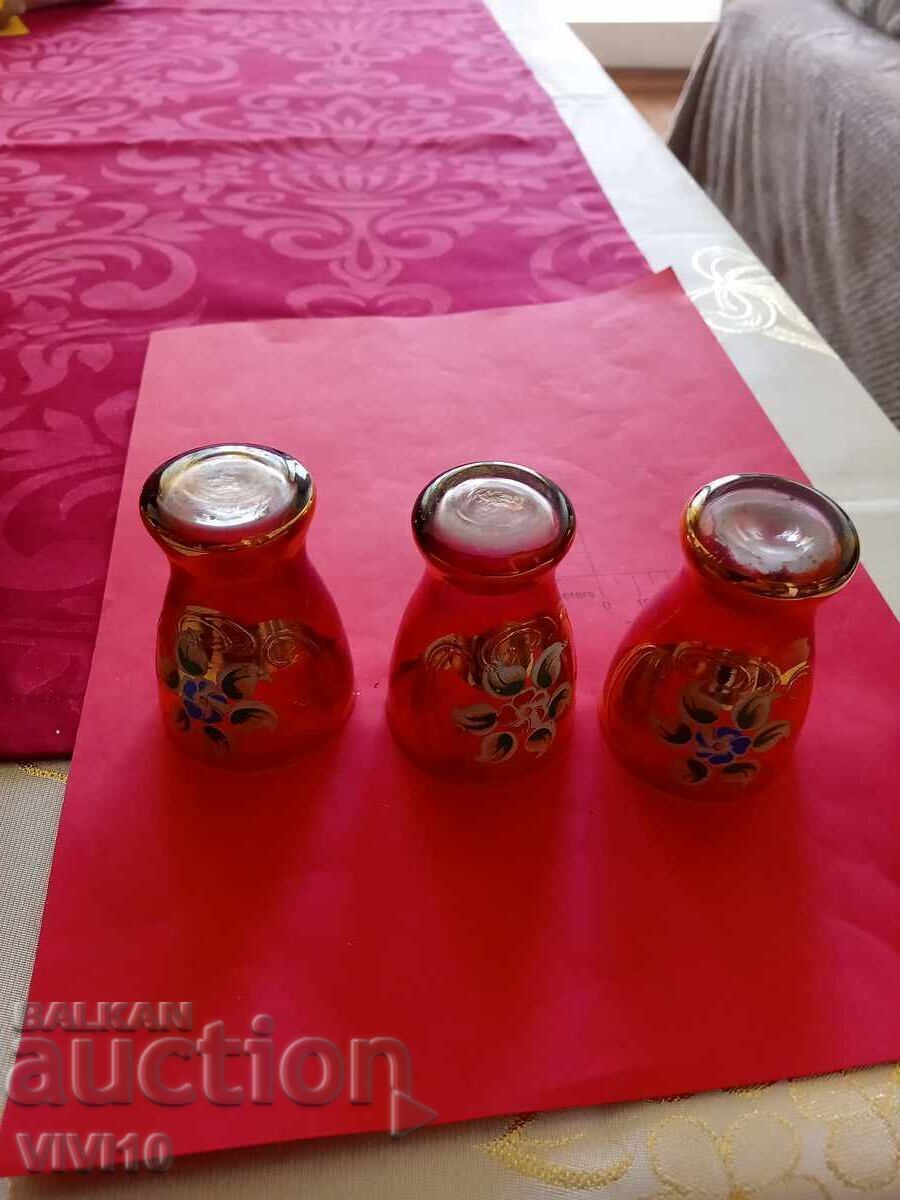 Παράδοση Σετ 4 τεμαχίων σερβίτσιο Βοημίας, σμάλτο, επιχρύσωση