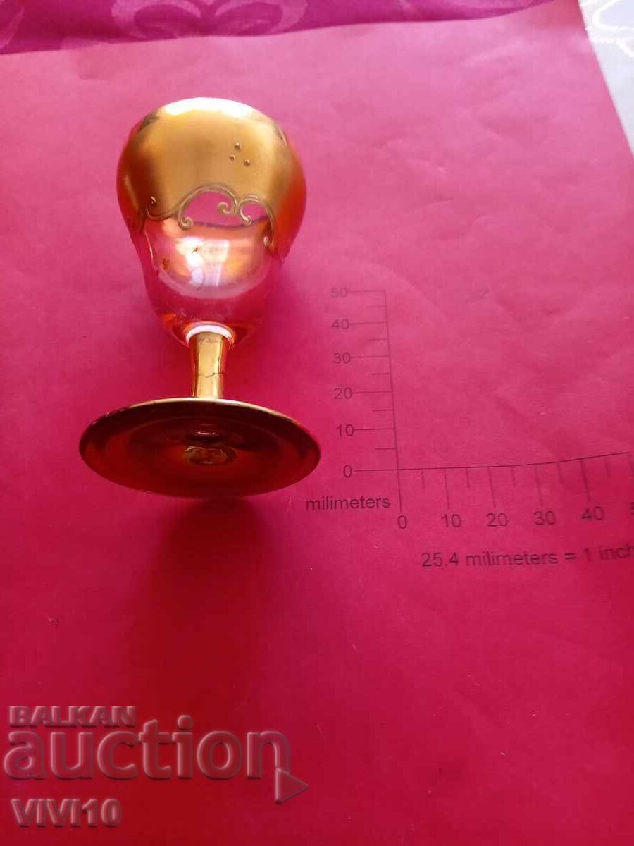 Licitație Ceașcă veche de Boemia cu email, Aurire