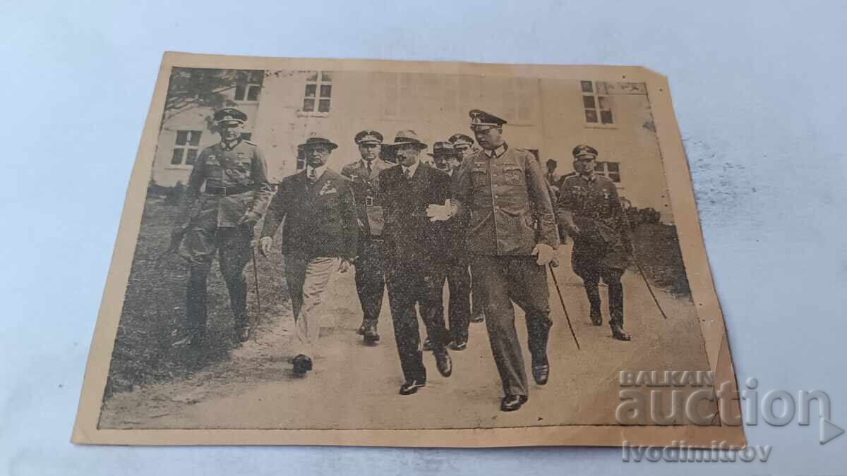 Снимка Царъ Борисъ III с германски офицери Снимка Царъ Борисъ III с германски офицери