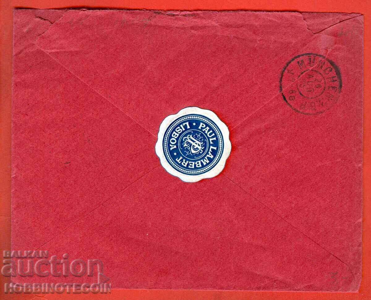 ПОРТУГАЛИЯ ПЪТУВАЛ ПЛИК до ГЕРМАНИЯ 1906 СТИКЕР