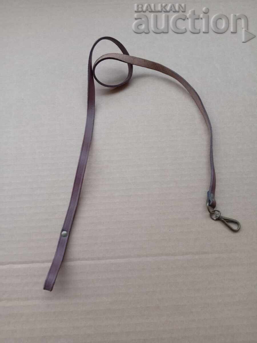 Δερμάτινο λουράκι με μπρούτζινη καραμπίνα για πιστόλι ρεβόλβερ WW1 - 5