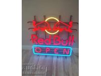 Illuminated RED BULL sign
