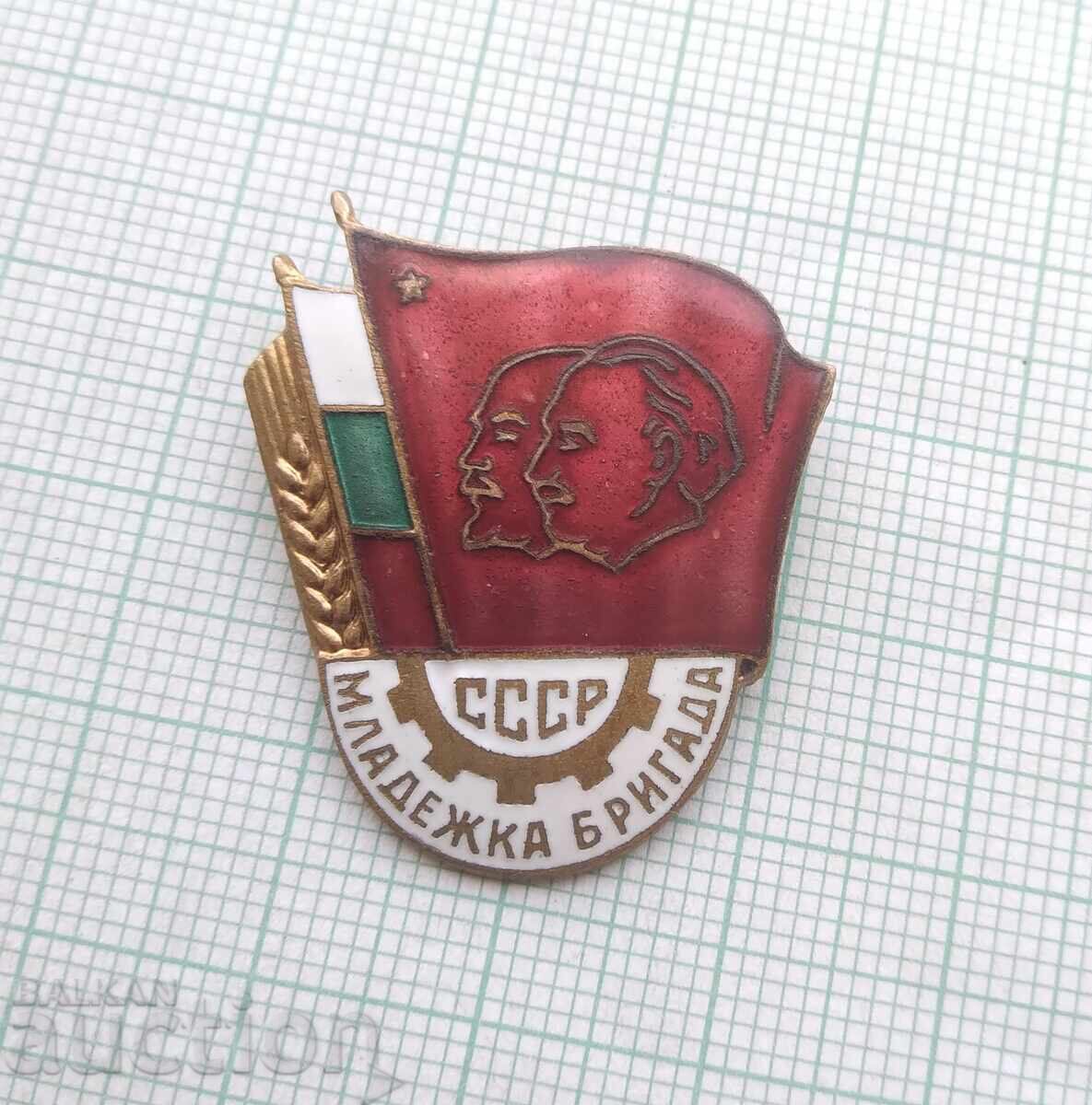 19088 Συμμετοχή σε νεανική ομάδα εργασίας ΕΣΣΔ - μπρονζέ εμαγιέ με τιμή 7.00 BGN | € 3.58 19088 Συμμετοχή σε νεανική ομάδα εργασίας ΕΣΣΔ - μπρονζέ εμαγιέ με τιμή 7.00 BGN | € 3.58