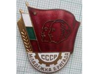 19088  Участие в младежка бригада СССР - бронз емайл