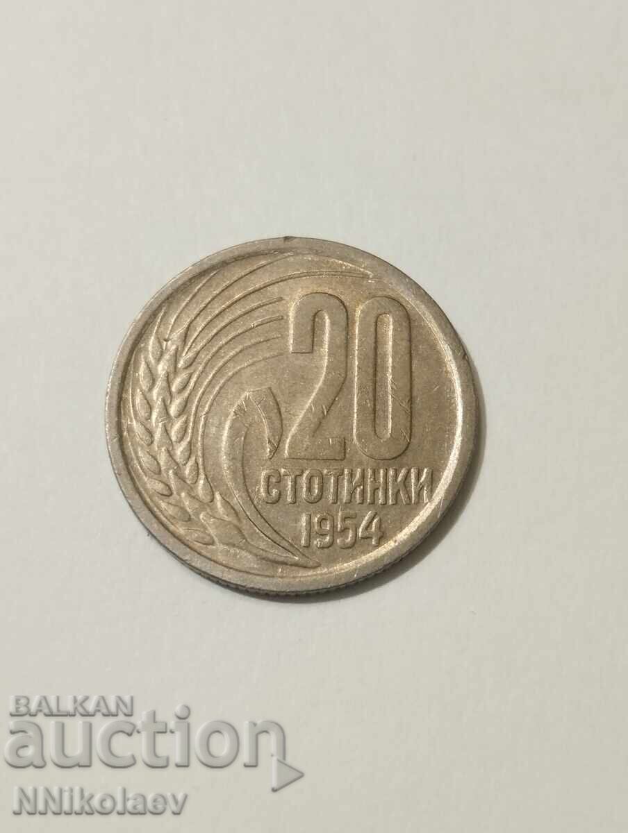 Licitație 20 de cenți 1954 Licitație 20 de cenți 1954