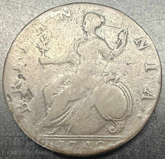 Anglia, Marea Britanie, 1/2 Penny 1740