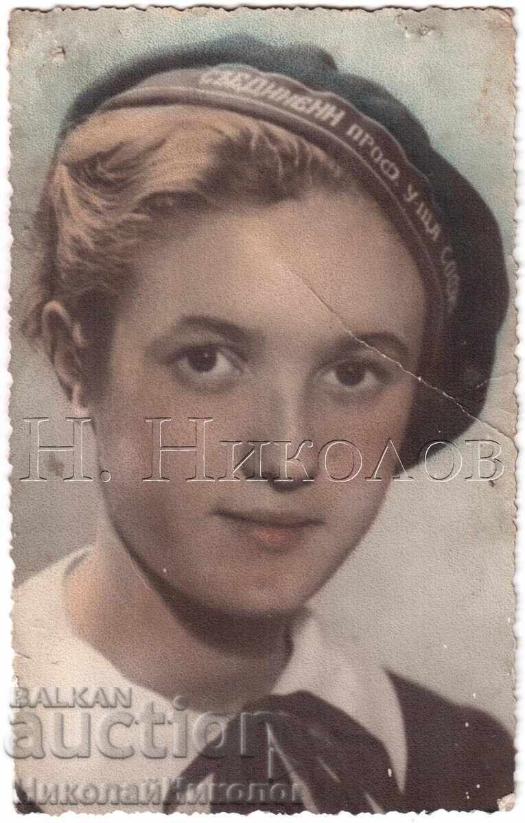 1938 СТАРА СНИМКА СОФИЯ УЧЕНИЧКА В СТУДИО ФОТО ДОБРУДЖА Д937