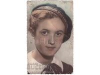 1938 FOTOGRAFIE VECHE SOFIA ELEVĂ ÎN STUDIO FOTO DOBROGEA D937