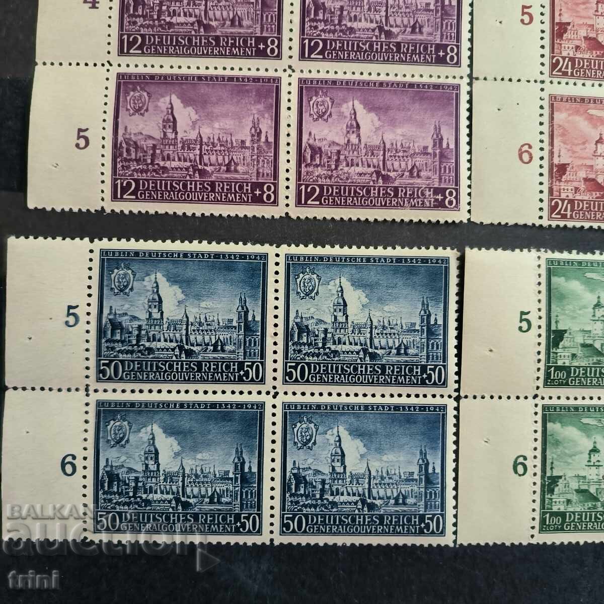 Auction  Germany General Government 1942 1942 Lublin Sheetlet MNH