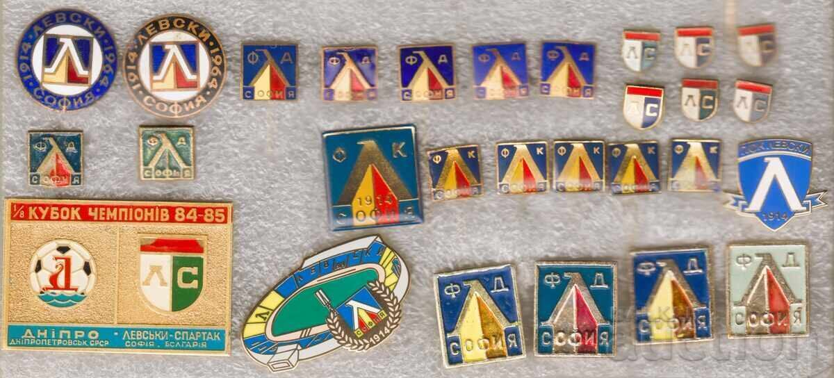 ЛЕВСКИ СОФИЯ 1914 - 28 стари футболни значки