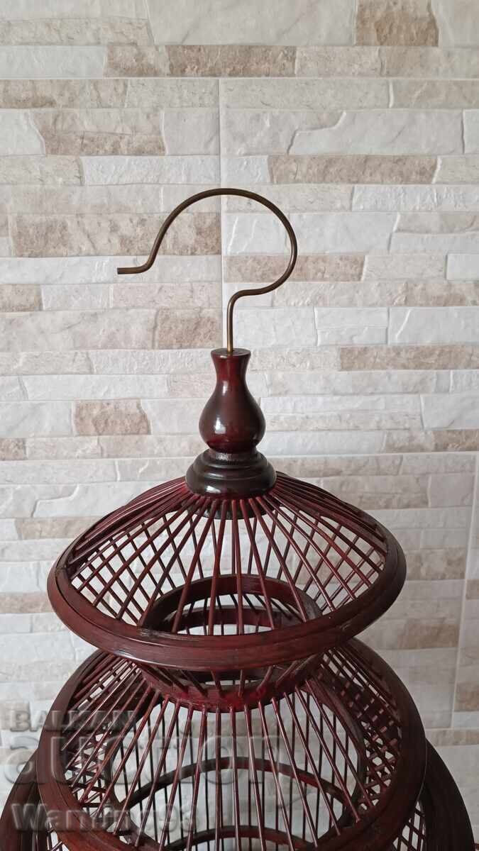 Licitație Vechi cușcă chinezească din lemn - lucrată manual - model rar