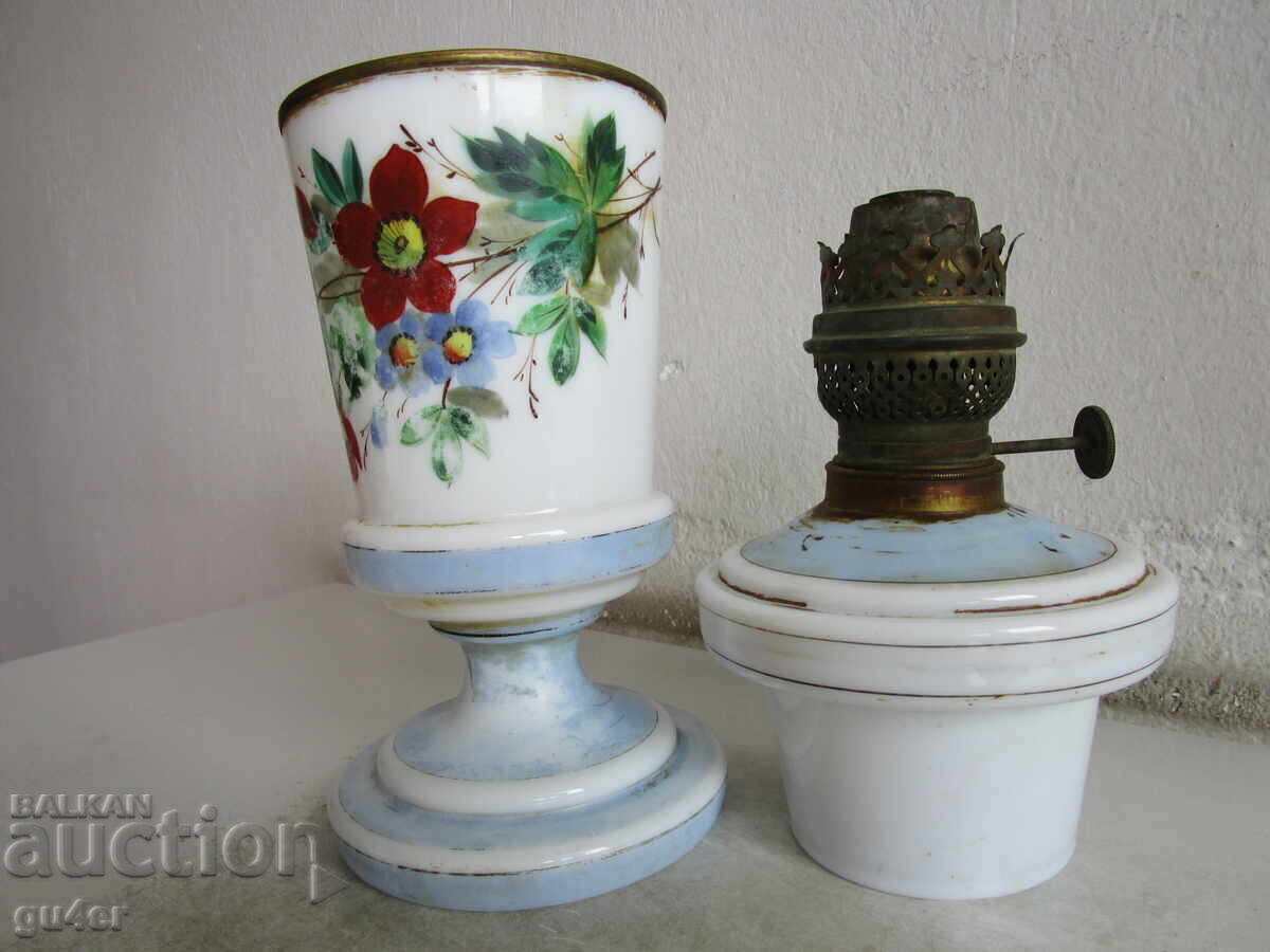 Доставка на ❌❌❌РЯДКА, РЪЧНО РИСУВАНА ГАЗЕНА ЛАМПА, КРАЯ НА 19-ти ВЕК❌❌❌