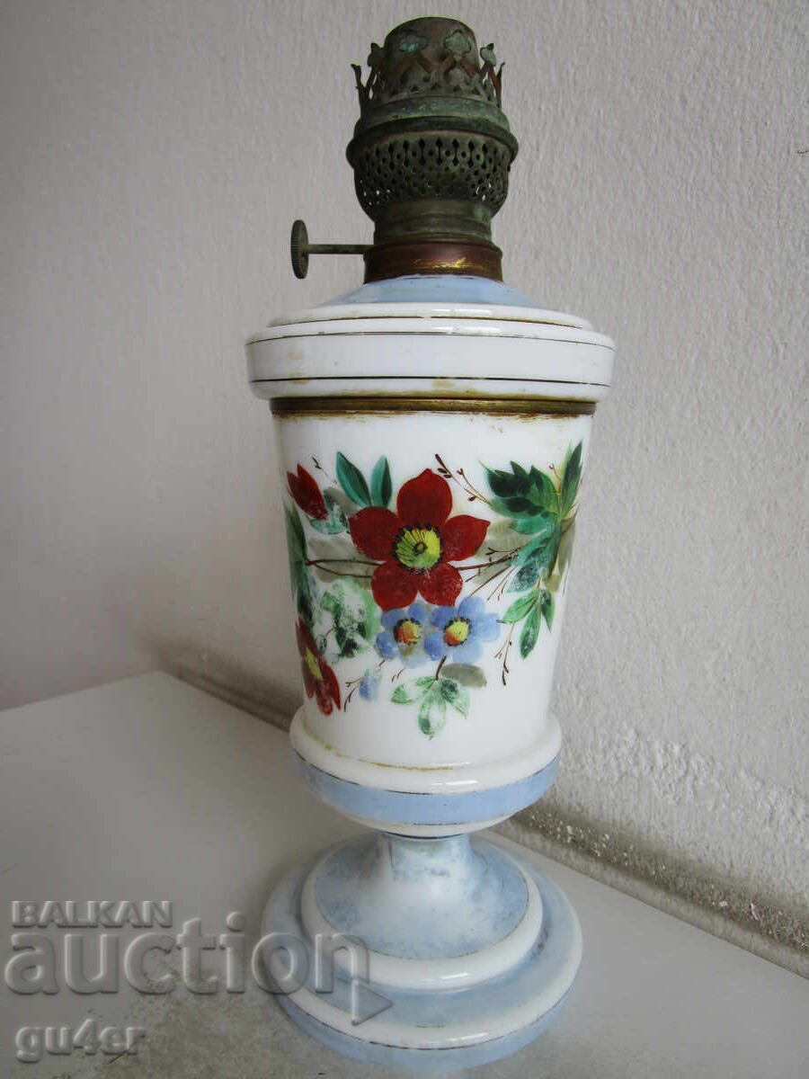 ❌❌❌РЯДКА, РЪЧНО РИСУВАНА ГАЗЕНА ЛАМПА, КРАЯ НА 19-ти ВЕК❌❌❌