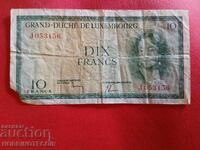 LUXEMBOURG 10 Francs issue 19