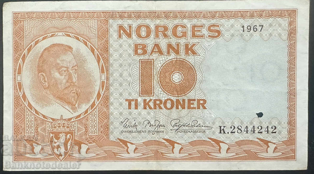 Norway 10 Kroner 1967 Pick 31d Ref 4242 Norway 10 Kroner 1967 Pick 31d Ref 4242