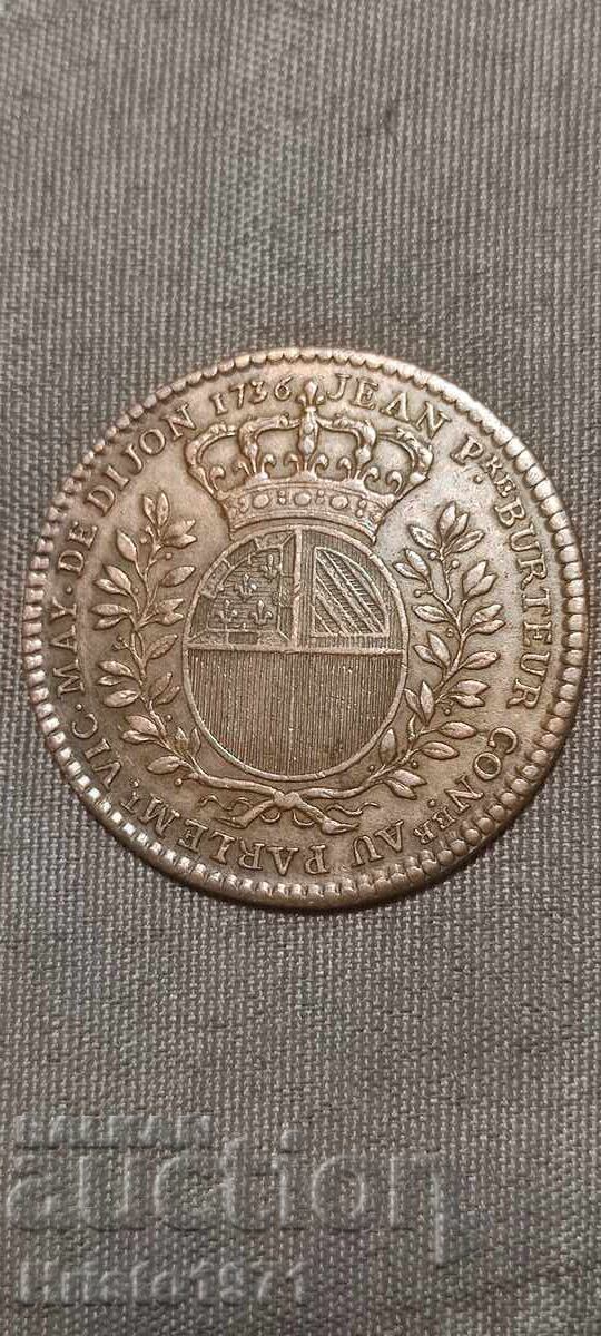 Token 1736 Primăria Dijon cu preț € 45.00 | 88.01 BGN