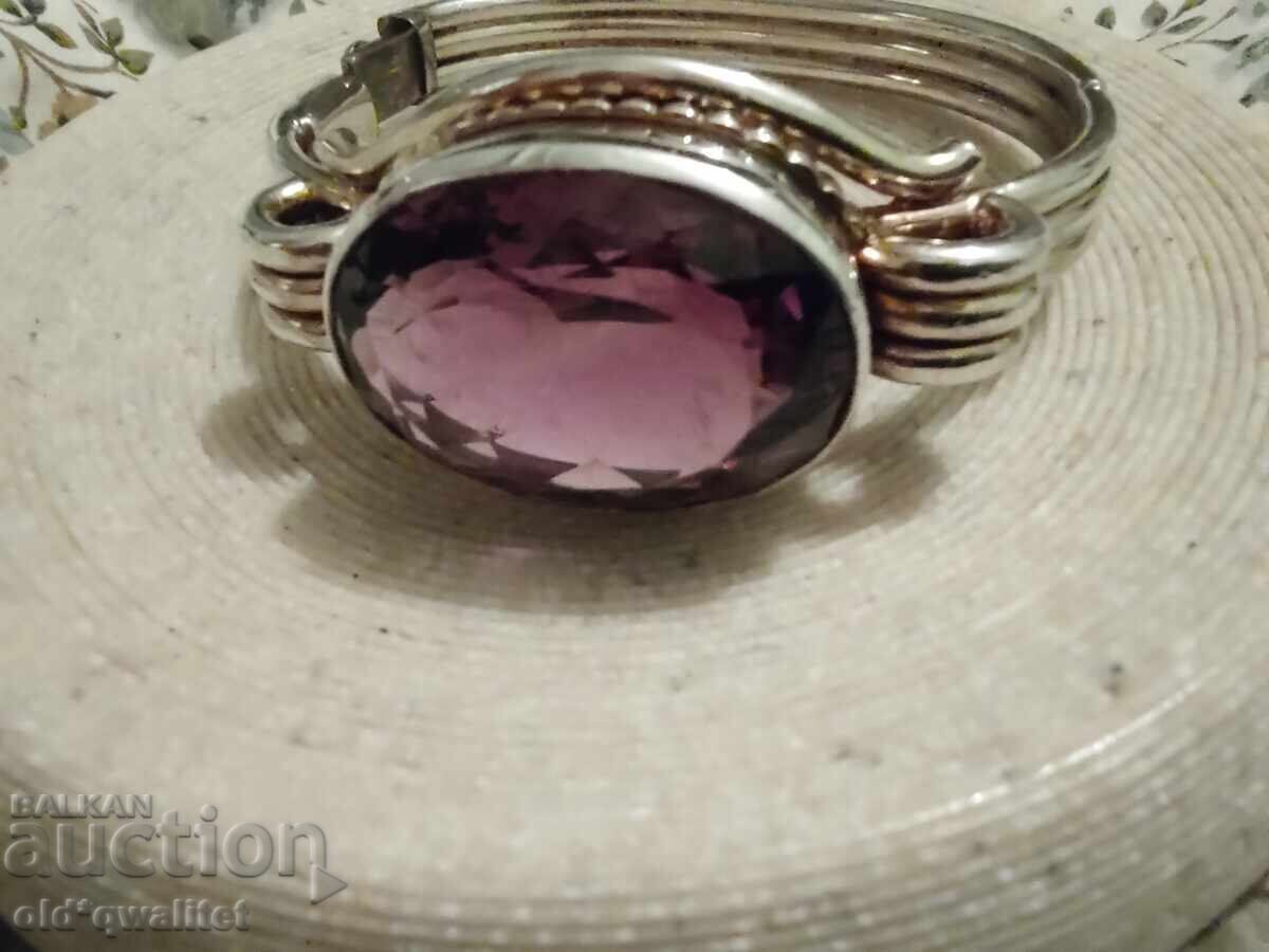 Attractive silver bracelet with a huge Amethyst with price € 619.00 | 1210.66 BGN