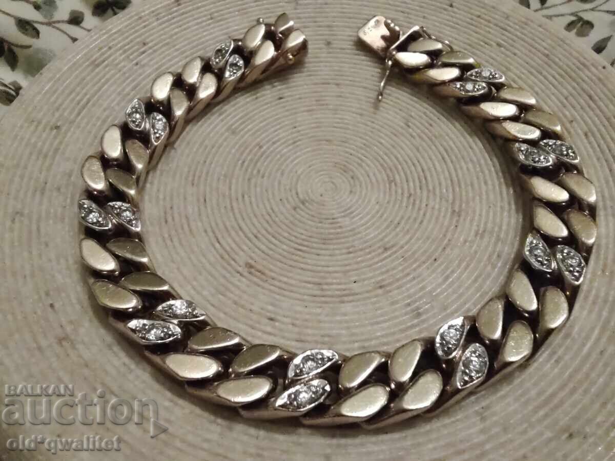 Attractive silver bracelet, with gold plating with price 797.00 BGN | € 407.50