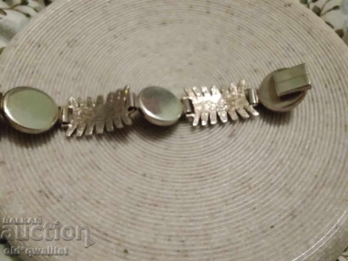 Attractive silver bracelet, gold-plated, with Tiger's Eye - 5