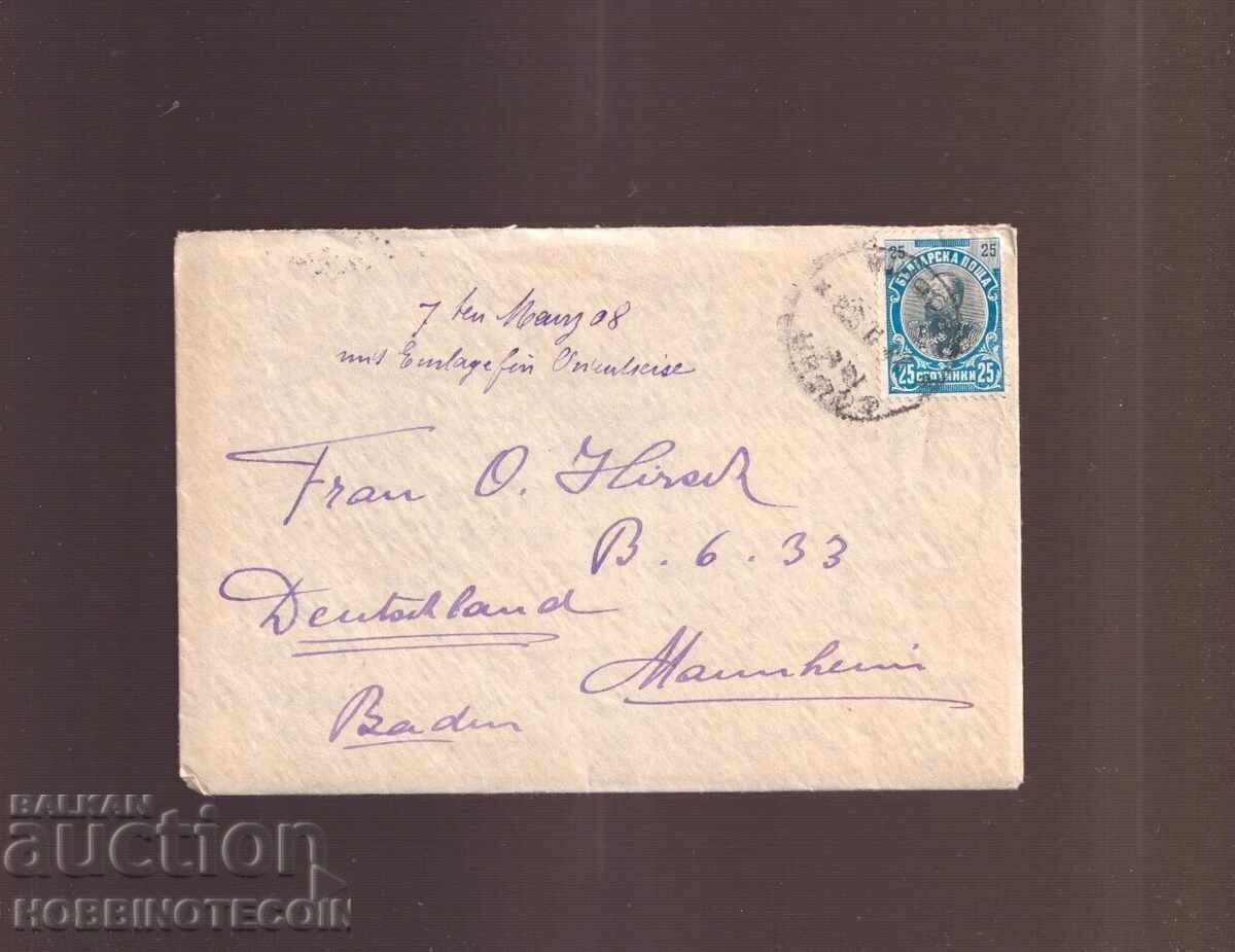 ΒΟΥΛΓΑΡΙΑ ΤΑΧΥΔΡΟΜΙΚΟΣ ΦΑΚΕΛΟΣ 25 Στ ΦΕΡΔΙΝΑΝΔΟΣ ΣΟΦΙΑ ΜΟΝΑΧΟ 1908 ΕΠΙΣΤΟΛΗ