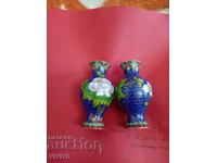 Vaze vechi 2 buc, cloisonné, 9cm