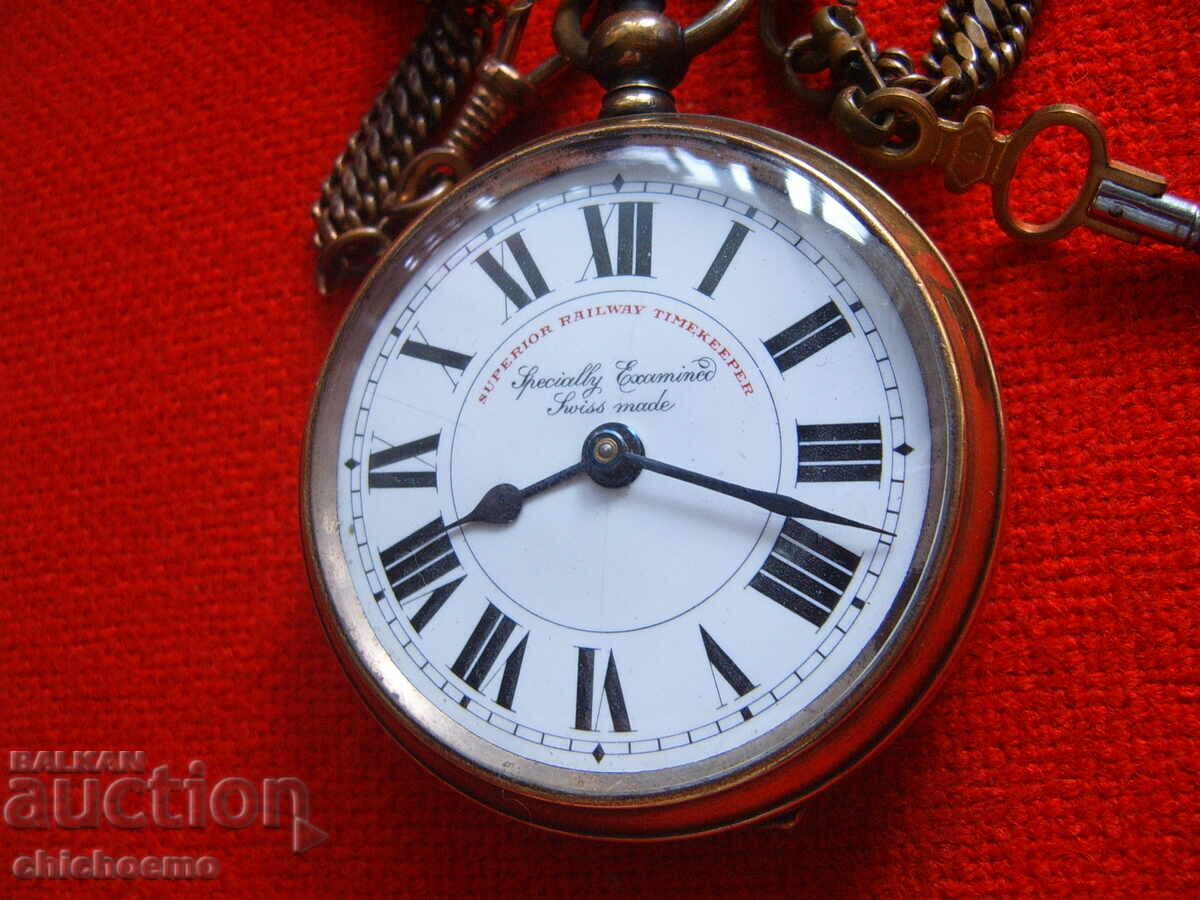 Εξαιρετικό Ρολόι Τσέπης Χρονομέτρησης Τρένων Ελβετικής Κατασκευής με τιμή 275.00 BGN | € 140.61
