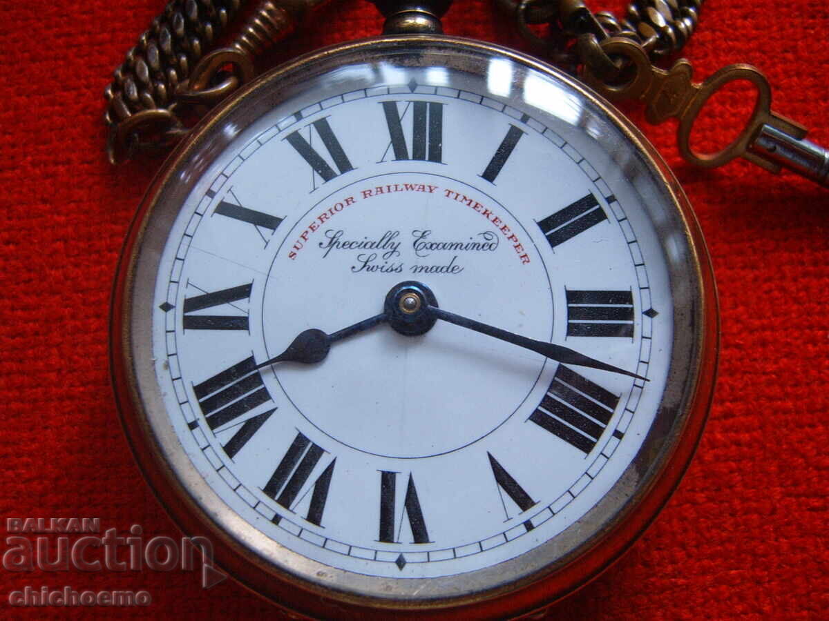 Ceas de buzunar Superior Railway TimeKeeper, Swiss Made - 7
