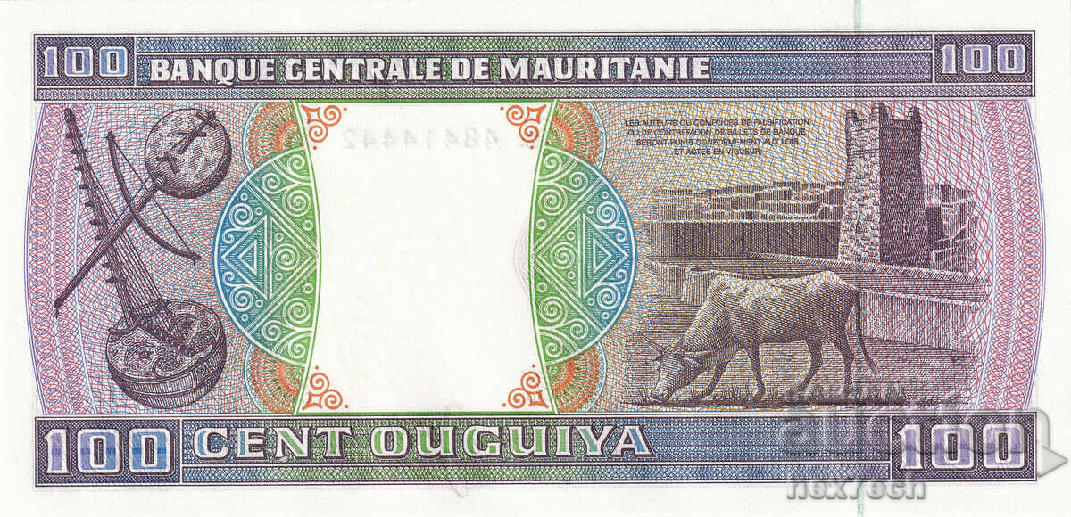 Аукцион ❤️ ⭐ Мавритания 2002 100 угия UNC нова ⭐ ❤️