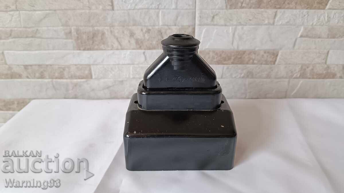 Δημοπρασία Σετ επαφής και φις τριφασικό - σοσιαλιστικό - βακελίτης - 380V