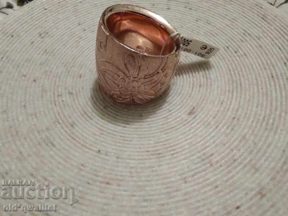 LUXURIOUS SILVER RING with Diamond FANTASTIC - 7